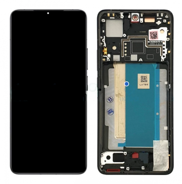 Pantalla completa con marco para Xiaomi Poco F6 Pro 5G negra original(Service Pack)