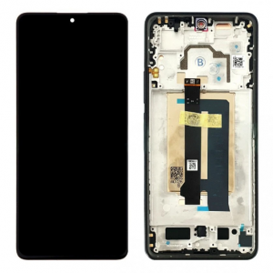 Pantalla completa con marco para Xiaomi Poco X6 Pro 5G negra original(Service Pack)