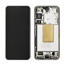 Pantalla con marco para Samsung Galaxy S24 Plus S926 amarilla original
