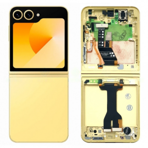 Pantalla completa con marco para Samsung Galaxy Z Flip 6 5G F741 amarilla original