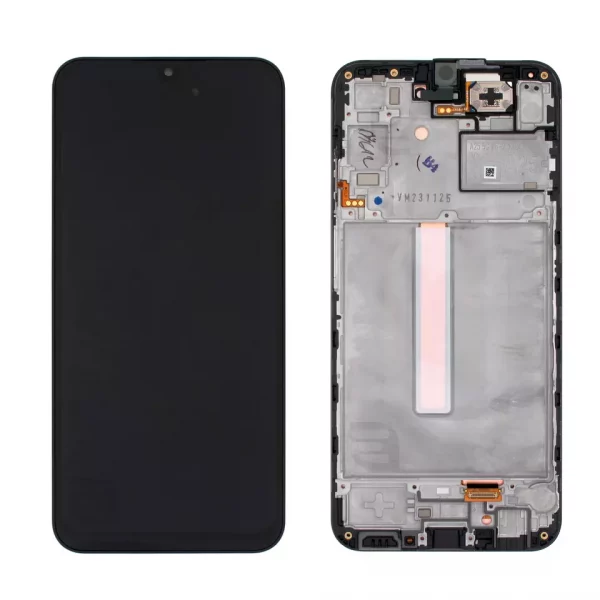 Pantalla completa con marco para Samsung Galaxy A25 5G A256 negra original EU