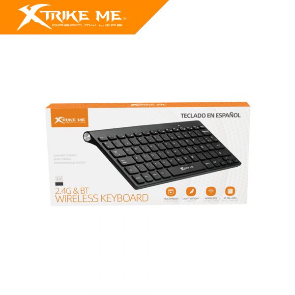 Xtrike me Kit Teclado en Español Inalámbrico 2.4G+BT KB-231 - Imagen 2