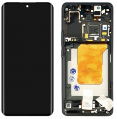 Pantalla completa con marco para Xiaomi Mi 13 Pro 5G negra original(Service Pack)