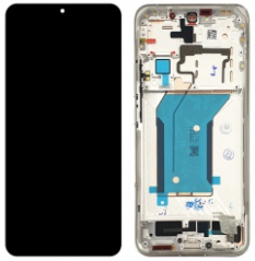 Pantalla completa con marco para Xiaomi 14 5G blanca original nueva