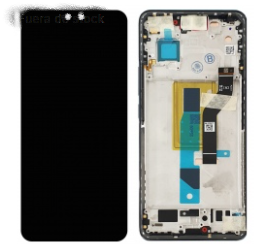 Pantalla completa con marco para Xiaomi Mi 13 Lite 5G negra original(Service Pack)