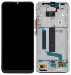 Pantalla completa con marco para Xiaomi Mi 10 Lite 5G blanca original nueva