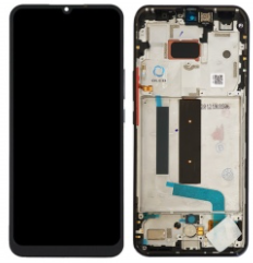 Pantalla completa con marco para Xiaomi Mi 10 Lite 5G negra original nueva