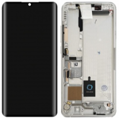 Pantalla completa con marco para Xiaomi Mi Note 10/Note 10 lite/Note 10 Pro/Mi CC9 Pro blanca original nueva