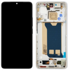 Pantalla completa con marco para Xiaomi Pocophone Poco F7 Pro 5G plata original nueva