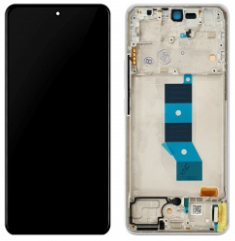 Pantalla completa con marco para Xiaomi Pocophone M7 Pro 5G plata original