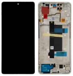 Pantalla completa con marco para Xiaomi Redmi Note 13 Pro 5G/Poco X6 5G blanca original