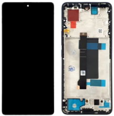 Pantalla completa con marco para Xiaomi Redmi Note 13 Pro 5G/Poco X6 5G negra original reparada