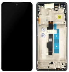 Pantalla completa con marco para Xiaomi Pocophone M6 Pro 4G negra original(Service Pack)