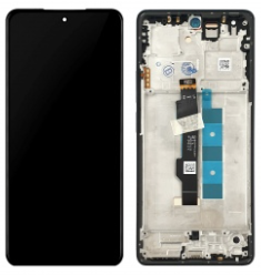Pantalla completa con marco para Xiaomi Redmi Note 13 Pro 4G/POCO M6 PRO 4G negra original