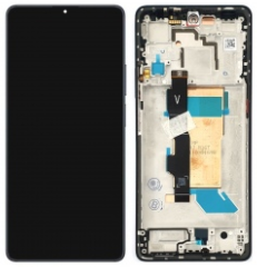 Pantalla completa con marco para Xiaomi Poco F5 5G negra original(Service Pack)