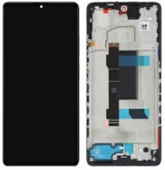 Pantalla completa con marco para Xiaomi Pocophone X5 Pro 5G/Redmi Note 12 Pro 5G negra original nueva