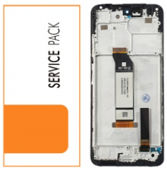 Pantalla completa con marco para Xiaomi Pocophone M3 Pro 5G M2103K19PG/Redmi Note 10 5G negra original China