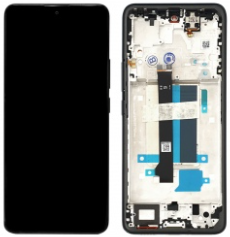 Pantalla completa con marco para Xiaomi Redmi Note 13 Pro Plus 5G negra original