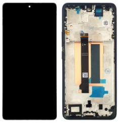 Pantalla completa con marco para Xiaomi Redmi Note 13 Pro Plus 5G negra original reparada