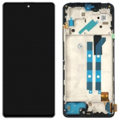 Pantalla completa con marco para Xiaomi Redmi Note 12 Pro 4G negra OLED