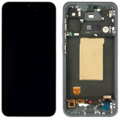 Pantalla completa con marco para Samsung Galaxy A56 5G A566 negra/graphite original