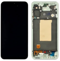 Pantalla completa con marco para Samsung Galaxy A56 5G A566 gris claro/lightgray/plata original