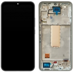 Pantalla completa con marco para Samsung Galaxy A34 5G A346 plata original(Assembled)