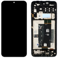 Pantalla completa con marco para Samsung Galaxy A14 4G A145P/R negra original reparada