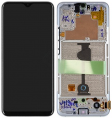 Pantalla completa con marco para Samsung A90 5G A908 plata original