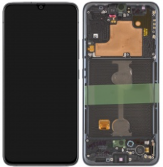 Pantalla completa con marco para Samsung A90 A908 negra original