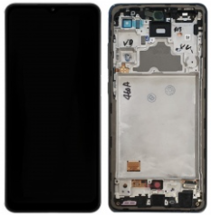 Pantalla completa con marco para Samsung Galaxy A72 A725F negra original