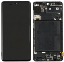 Pantalla completa con marco para Samsung Galaxy A71 A715 negra original