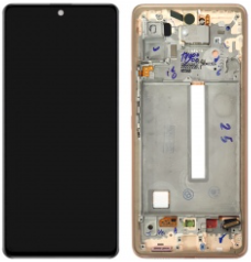 Pantalla completa con marco para Samsung Galaxy A53 5G A536 peach/oro original