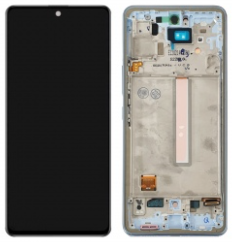 Pantalla completa con marco para Samsung Galaxy A53 5G A536 azul OLED