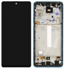 Pantalla completa con marco para Samsung Galaxy A52s 5G A528 azul original