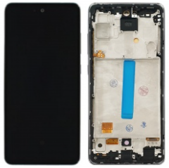 Pantalla completa con marco para Samsung Galaxy A52 A525/A52 5G A526/A52S A528 negra OLED