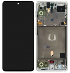 Pantalla completa con marco para Samsung Galaxy A51 5G SM-A516 blanca original