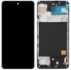 Pantalla completa con marco para Samsung Galaxy A51 SM-A515 negra TFT