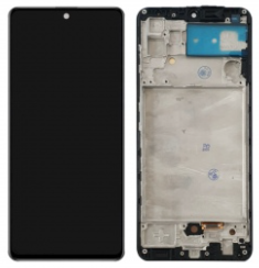 Pantalla completa con marco para Samsung Galaxy A32 4G A325F negra OLED