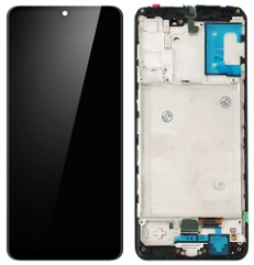 Pantalla completa con marco para Samsung A31 A315 negra OLED