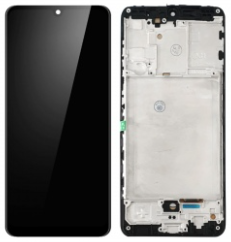 Pantalla completa con marco para Samsung A31 A315 negra TFT