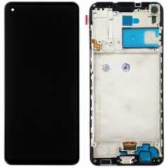 Pantalla completa con marco para Samsung Galaxy A21S A217 negra original EU