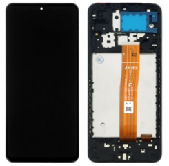 Pantalla completa con marco para Samsung Galaxy A12 A125 negra original China Versión CDOT