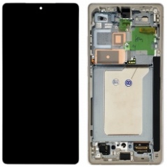 Pantalla completa con marco para Samsung Galaxy S25 Ultra S938 gris/titanium gray original (Assembled)