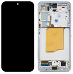 Pantalla completa con marco para Samsung Galaxy S25 5G S931 azul claro/icy blue original
