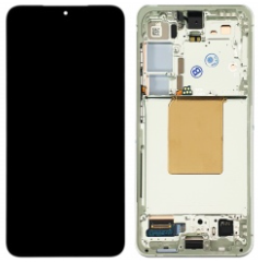 Pantalla completa con marco para Samsung Galaxy S24 S921 verde original