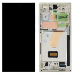 Pantalla completa con marco para Samsung Galaxy S23 Ultra 5G S918 cream original