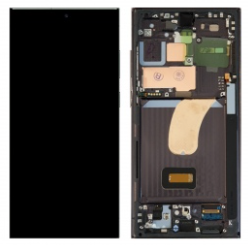 Pantalla completa con marco para Samsung Galaxy S23 Ultra 5G S918 negra original(Assembled)