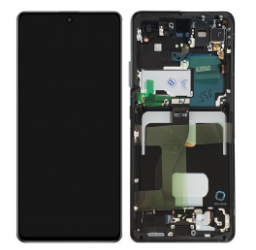 Pantalla completa con marco para Samsung Galaxy S21 Ultra 5G G998B negra original(Assembled)