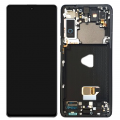 Pantalla completa con marco para Samsung Galaxy S21 Plus 5G G996 negra original(Assembled)